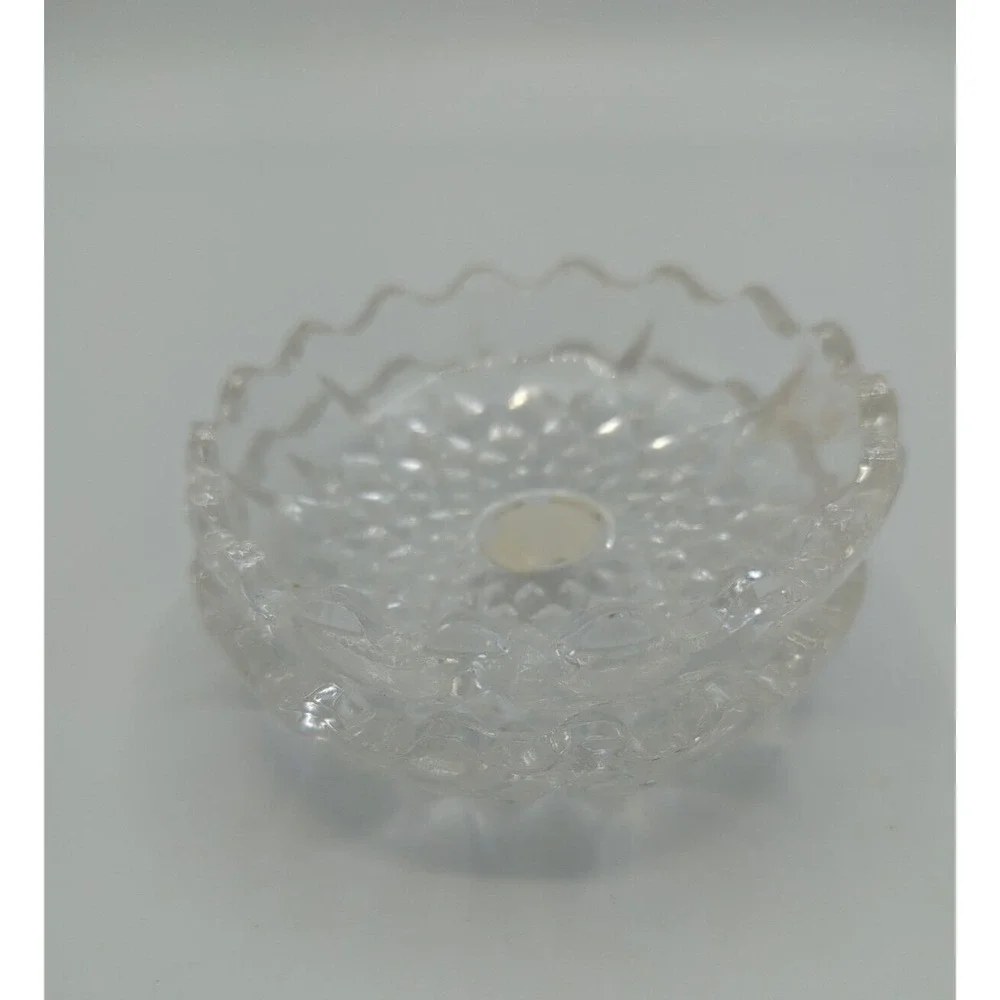 Zajecar 24% Lead Crystal Trinket Box Round Covered Dish 3.5